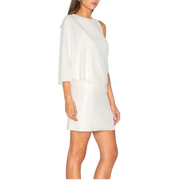 Halston Heritage Silk Blend One Shoulder Dress Size 2 - Picture 10 of 10